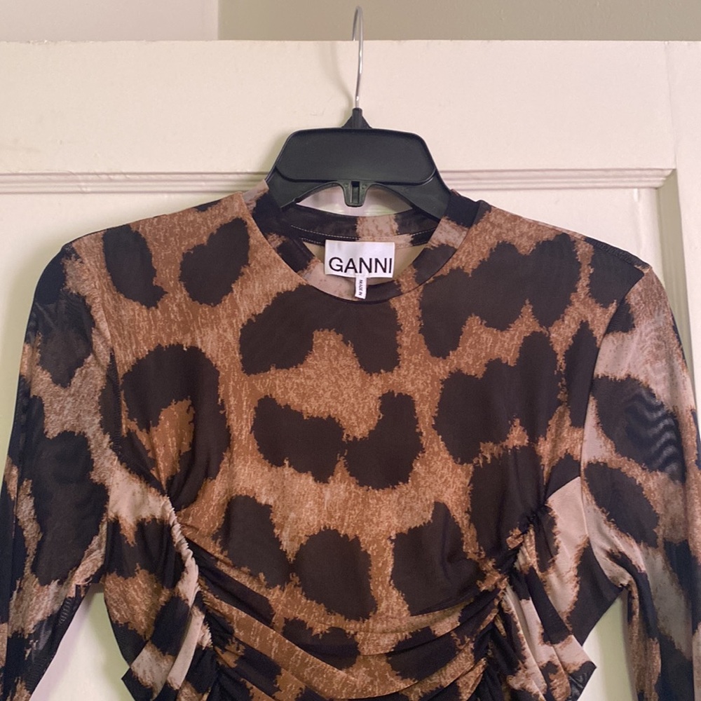 Leopard Print Ganni Top - image 3